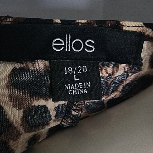 ELLOS Brown Tan Animal Print Sleeveless Pullover Dress Womens Plus Size 18/20 - Picture 5 of 7